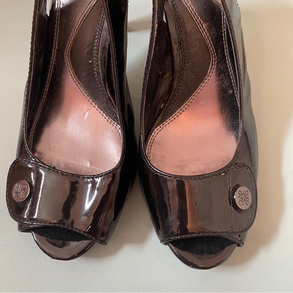 Simply Vera Vera Wang Plumosa Black Peep Toe Heels Women’s Size 8 Summer sandal - Picture 3 of 12